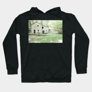 Deserted stone cottage in forest Hoodie